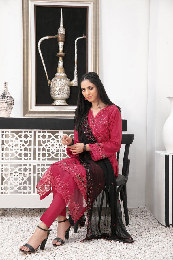 3 Piece Semi-Stitched Collection By Tawakkal Fabrics, Attractive & Elegant Lawn Collection D-9126