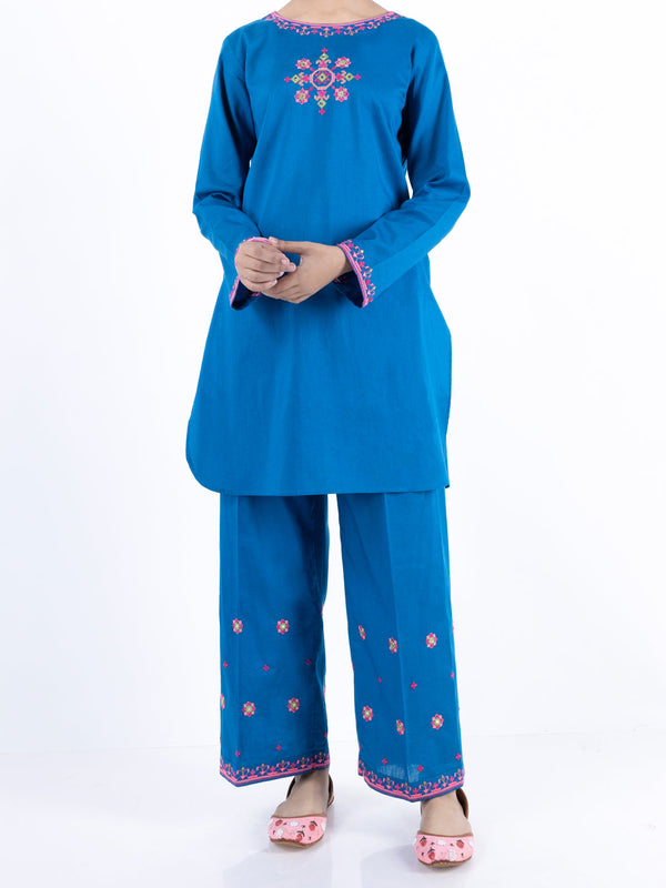 Blue Cambric 2 Piece Stitched - ALT-2PS-LKS-1102