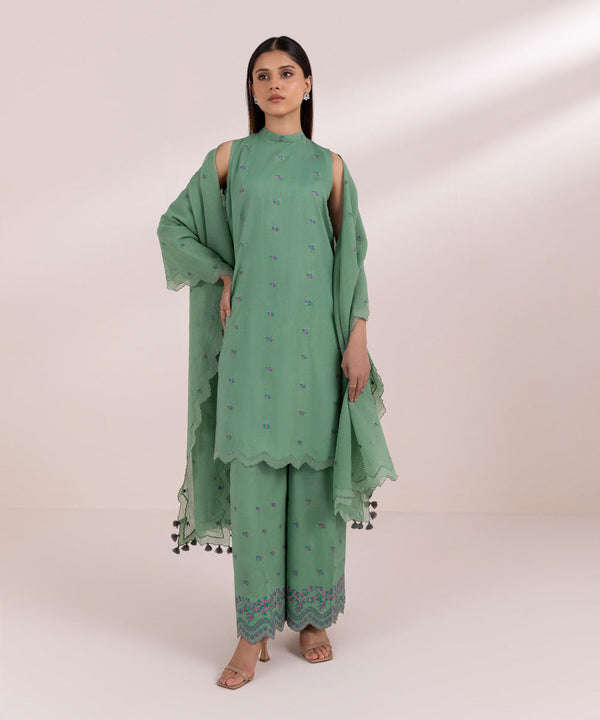 3 Piece - Embroidered Lawn Suit