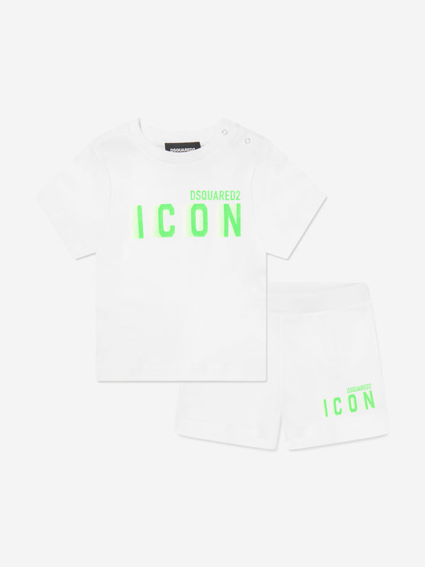 Baby Icon Short Set in White