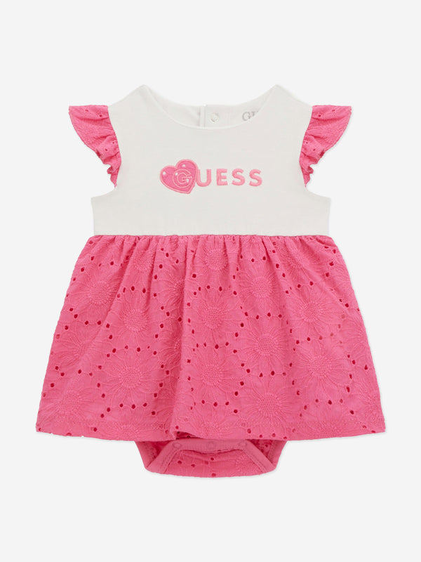 Baby Girls Bodysuit Dress in Pink