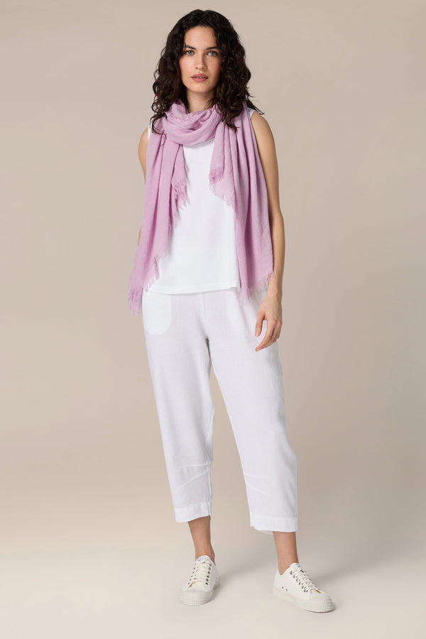 Twisted Linen Crop Bubble Trouser