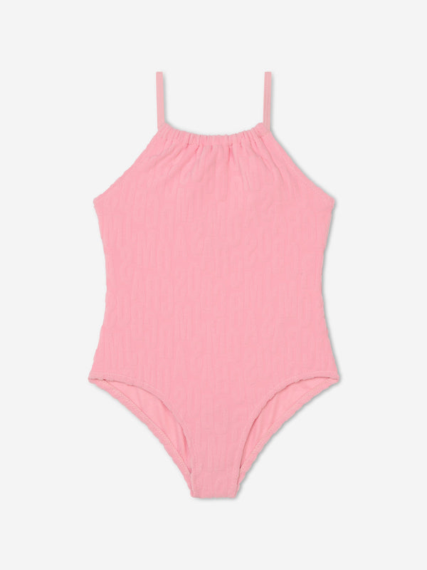 Girls Logo Swimsuit in Pink