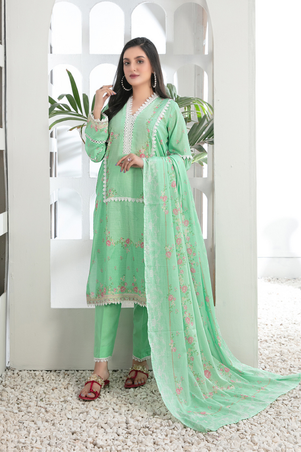 Tawakkal  Embroidered Lawn 3 Piece Suit D-9040