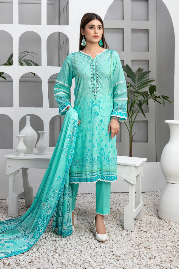 Tawakkal  Embroidered Lawn 3 Piece Suit D-9035