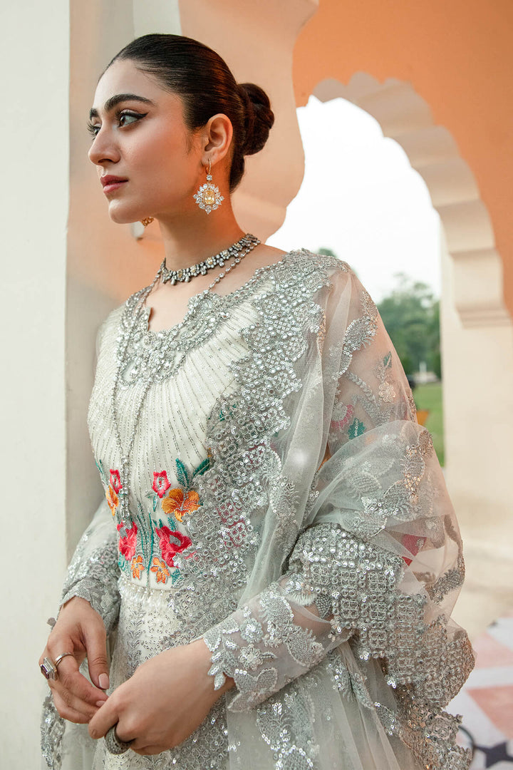 Imrozia Embroidered Net 3 Piece suit SB-13 MEHRAM Clothingam