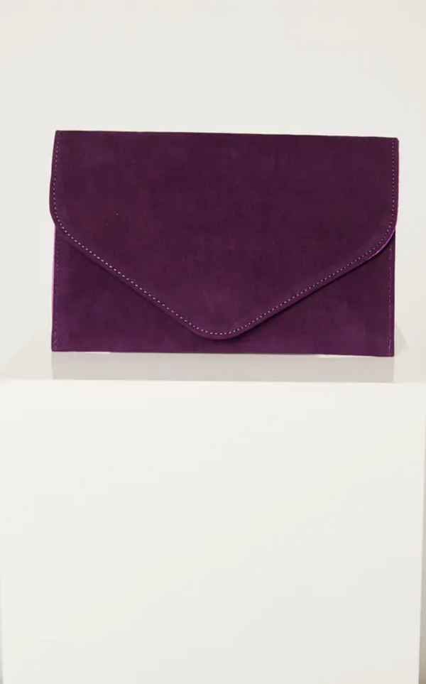 Envelope Suede Clutch